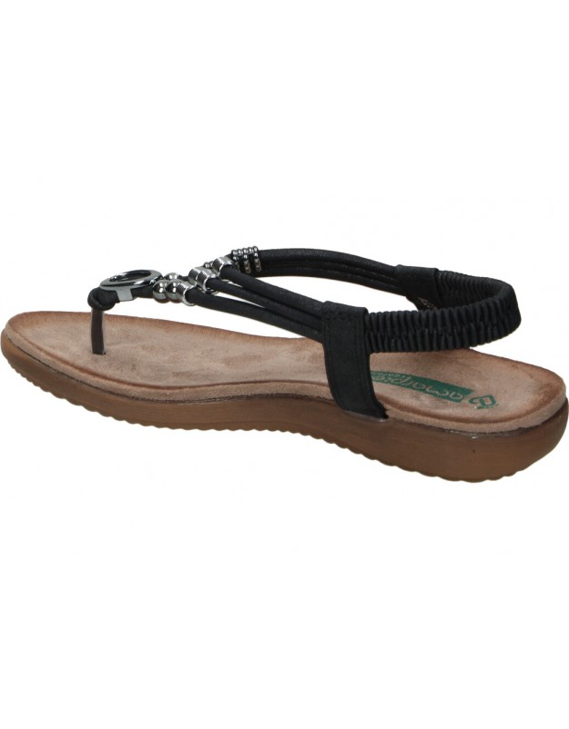 Sandalias de dedo negras para mujer Amarpies. Envío 24h-72h.