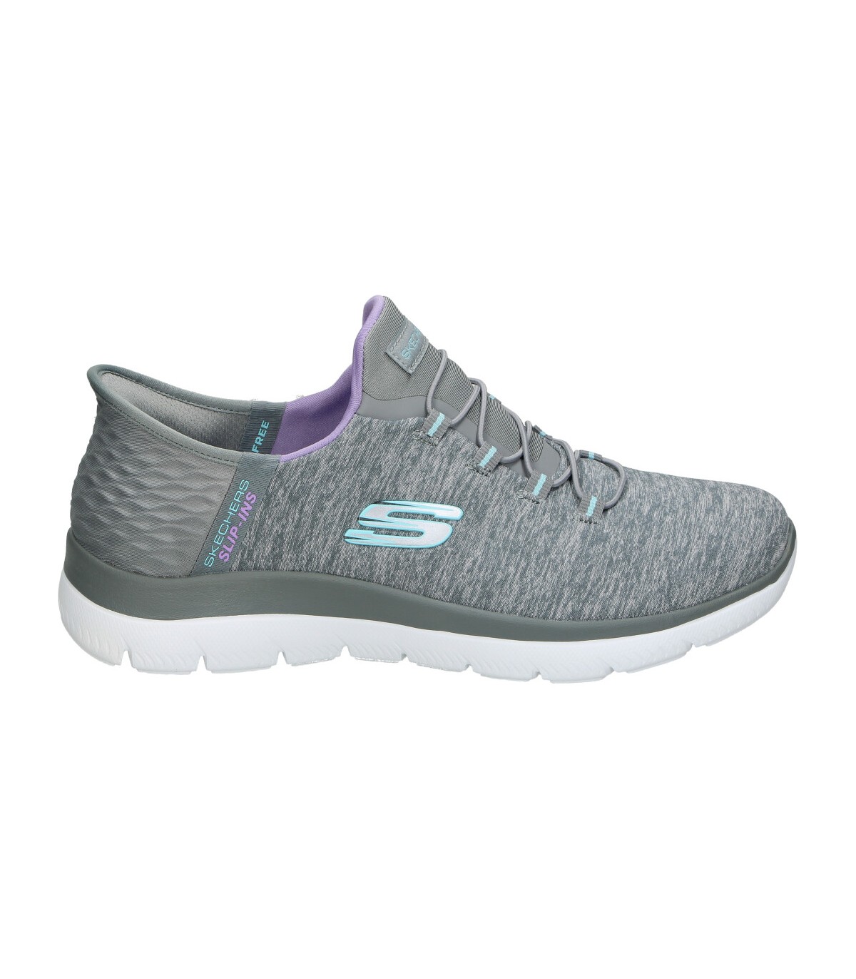 Zapatillas grises para mujer Skechers Slip-Ins online en MEGACALZADO