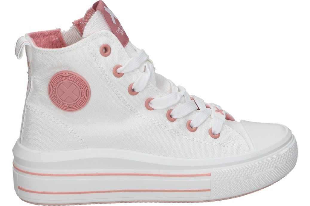 Zapatilla De Mujer XTI - Material Textil Y Sintético, Estilo Casual Cómodo, Cordones Y Suela Deportiva, Certificado Vegano