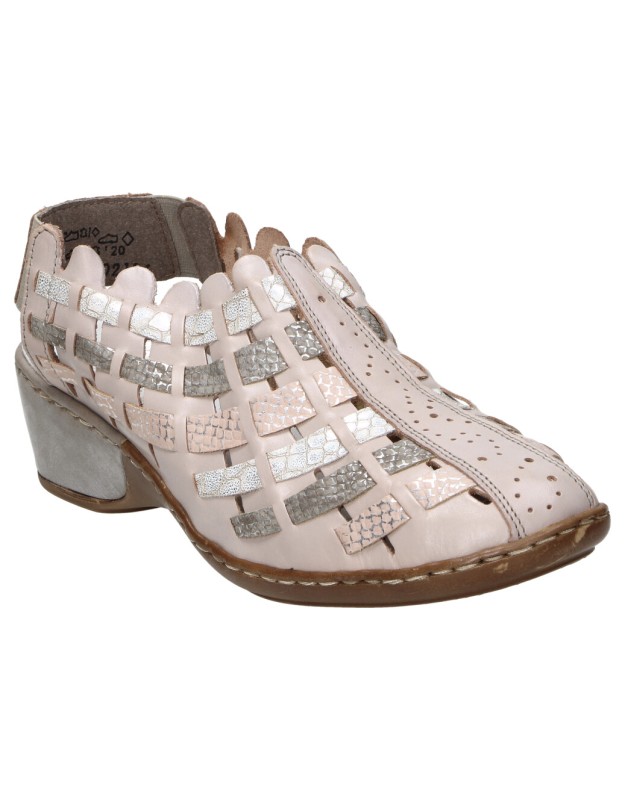 Sandalias con cuña para mujer RIEKER 47156-43 beige