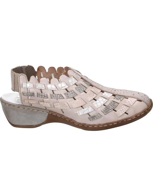 Sandalias con cuña para mujer RIEKER 47156-43 beige