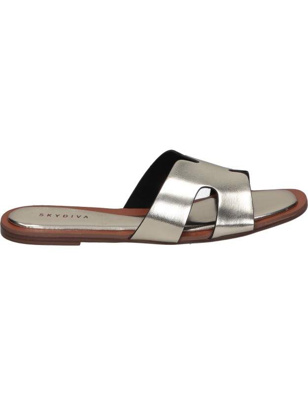 Sandalias planas para mujer SKYDIVA Chill color oro