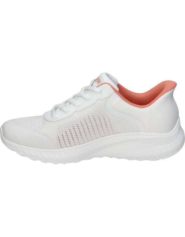 Zapatillas Skechers Slip Ins Bobs Sport Squad Chaos en blanco y naranja