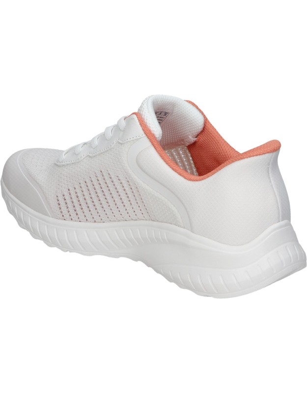 Zapatillas Skechers Slip Ins Bobs Sport Squad Chaos en blanco y naranja