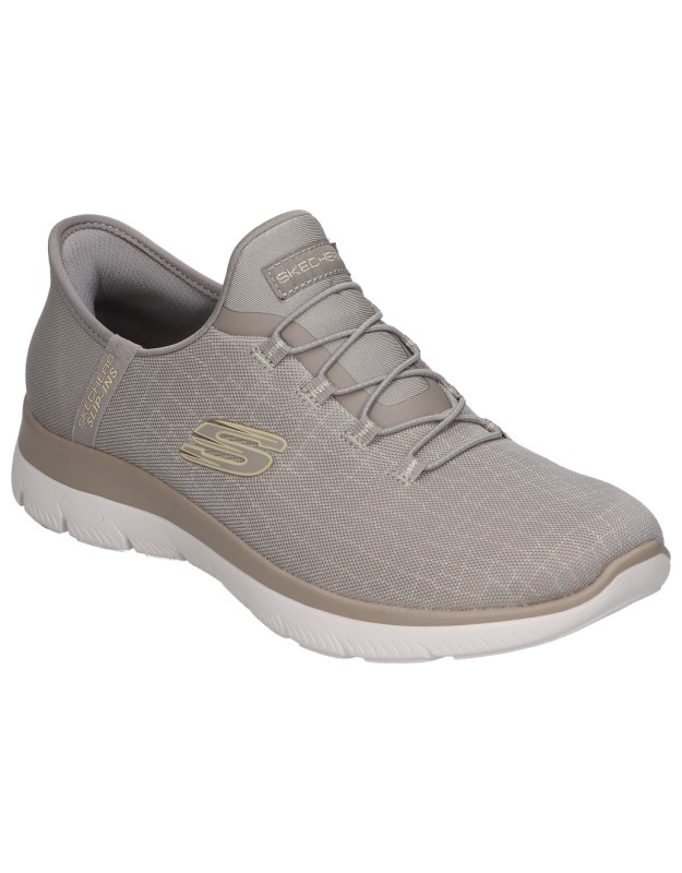 Zapatillas veganas para mujer SKECHERS Slip-ins Summits Classy Night 150128-TPGD color taupe