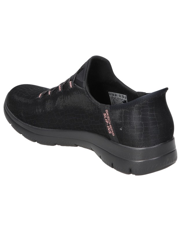 Zapatillas veganas para mujer SKECHERS Slip-ins Summits Classy Night 150128-BKGD negro