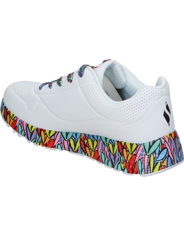 Zapatillas para mujer SKECHERS JGoldcrown UNO Lite Subtle Love 314088L-WMLT blanco y multicolor