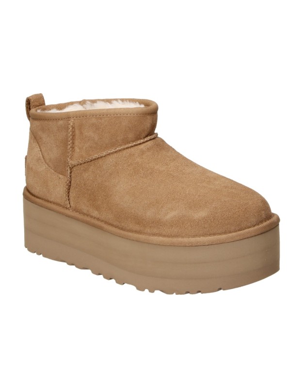 Botines con plataforma UGG Classic Ultra Mini Platform marrones