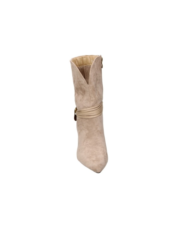 Botines con tacón BUONAROTTI s5537 en color beige