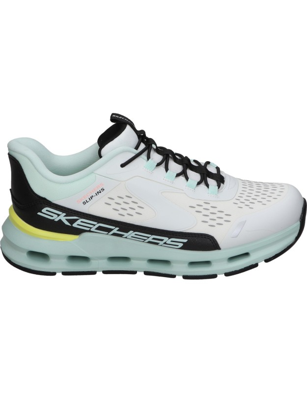 Zapatillas para mujer plataforma SKECHERS 303654l-wbtq en blanco