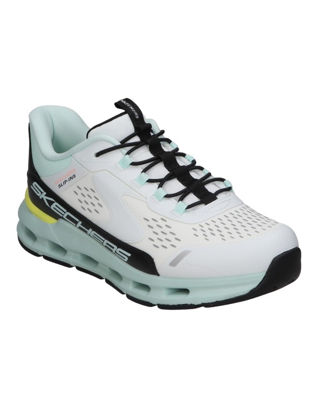 Zapatillas para mujer plataforma SKECHERS 303654l-wbtq en blanco