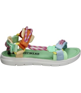 Sandalias Planas XTI KIDS 153052 Color Verde con Detalles para Niña