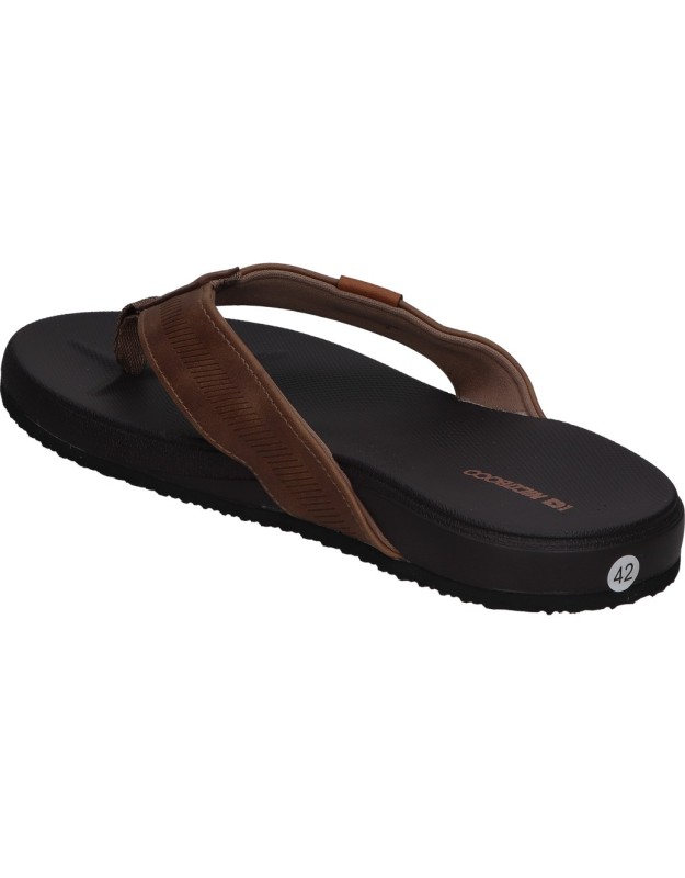 Sandalias para hombre plana NICOBOCO sester en marrón