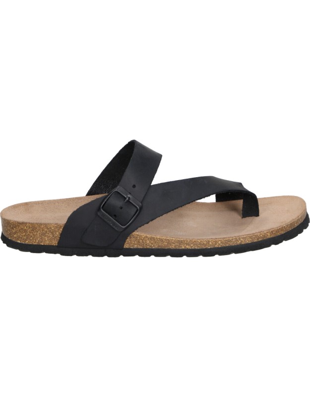 Sandalias para hombre plana INTERBIOS 9511 en negro