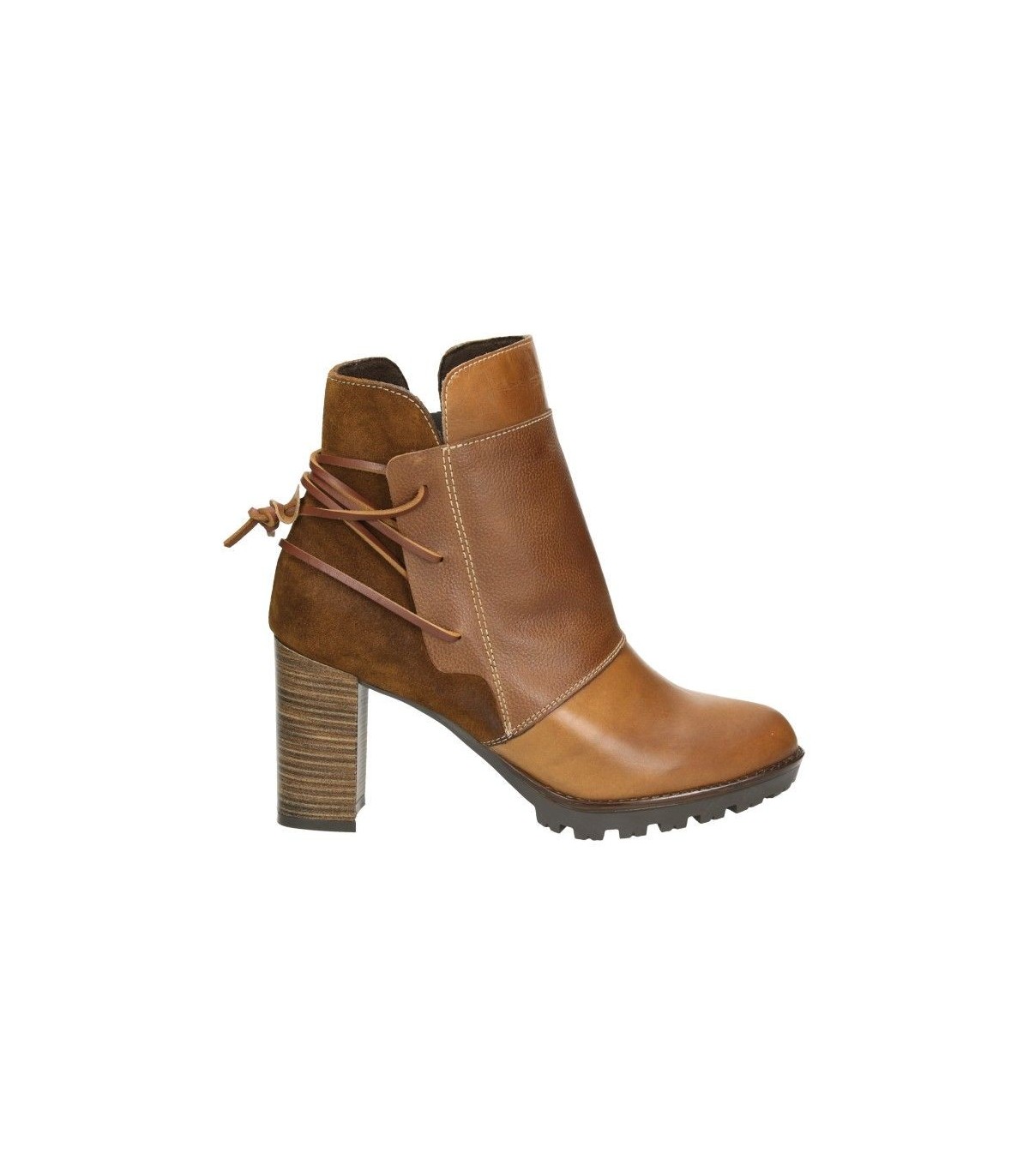 marron spider botines para señora