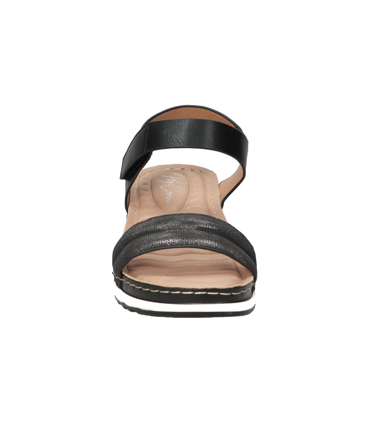 Sandalias para mujer Pop corn negro 3024 con cámara de aire