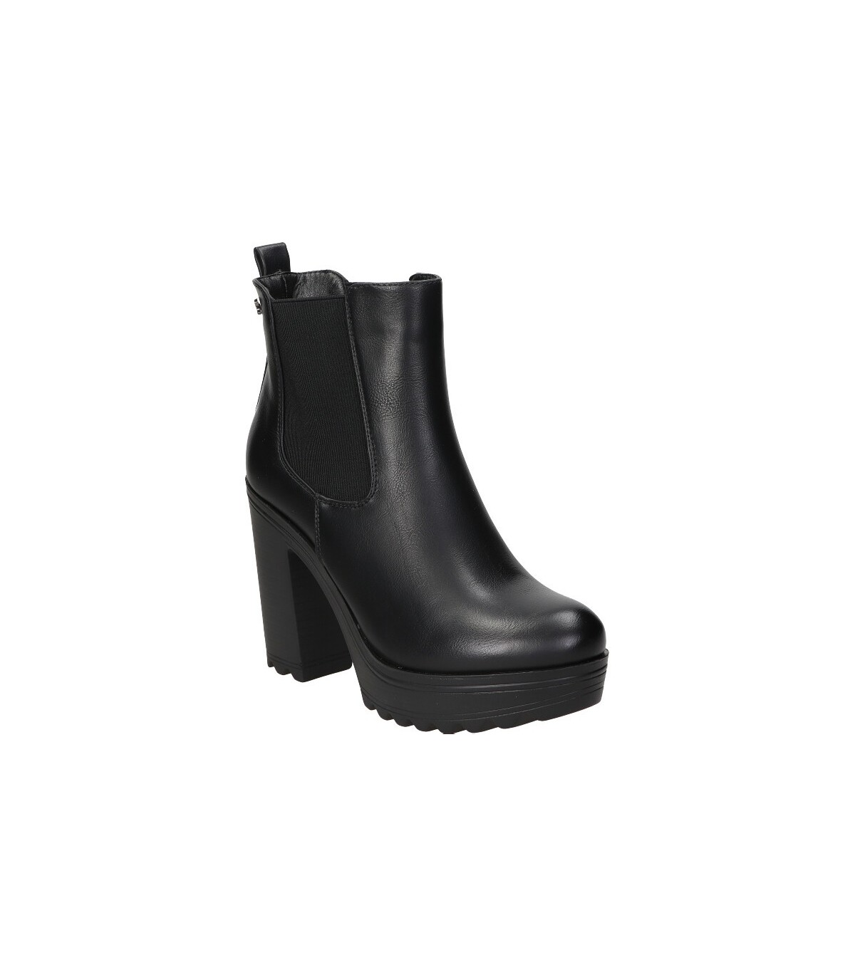 Botines para moda joven tacón refresh 72625 en negro