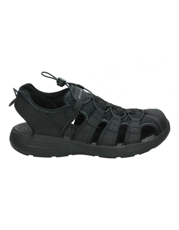 Sandalias para hombre skechers MELBO - JOURNEYMAN 51834-bbk en negro