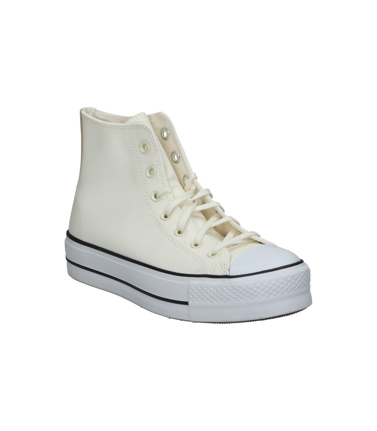 Converse Chuck Taylor All Star Platform Leather Hi botín blanco