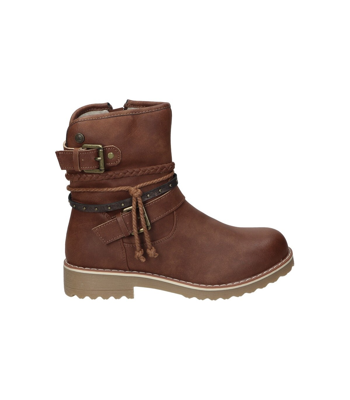 Botines para niña planos xti 57659 en camel