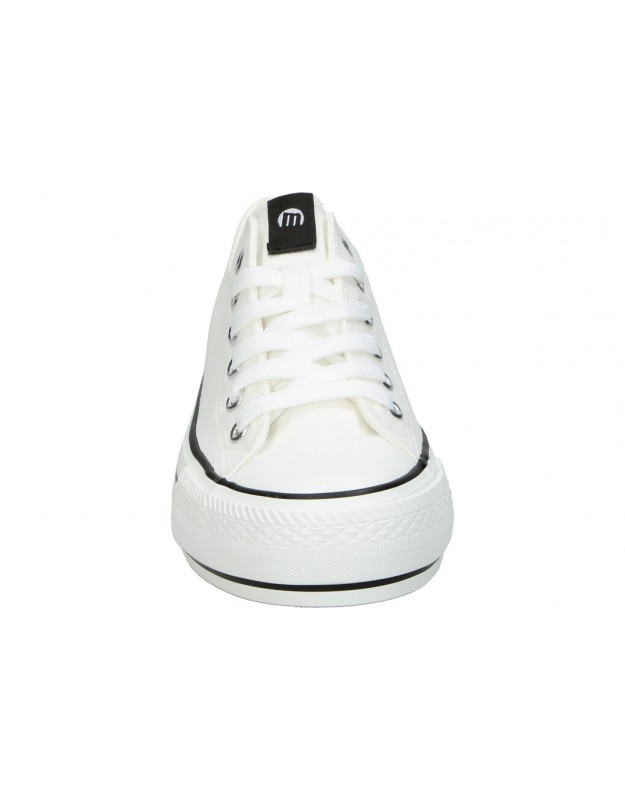 Zapatillas bajas con plataforma en blanco Mustang. Envío 24h-72h.