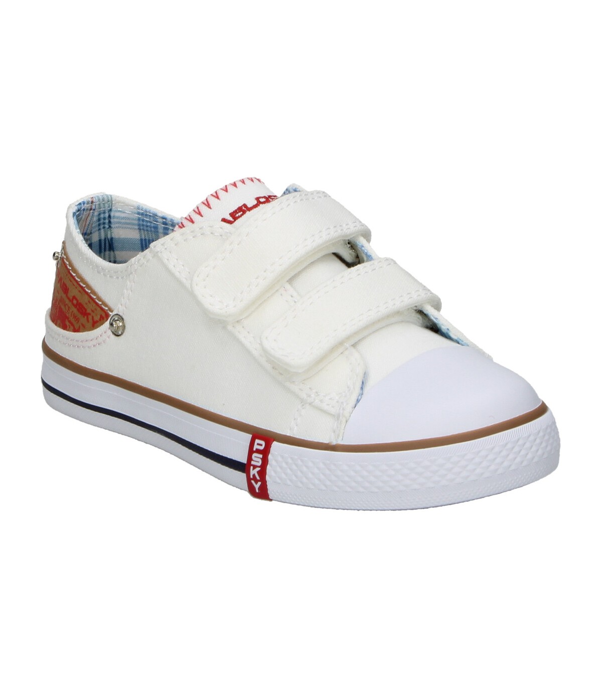 Zapatillas blancas con velcro para niño Pablosky 967400. Envío 24h-72h.