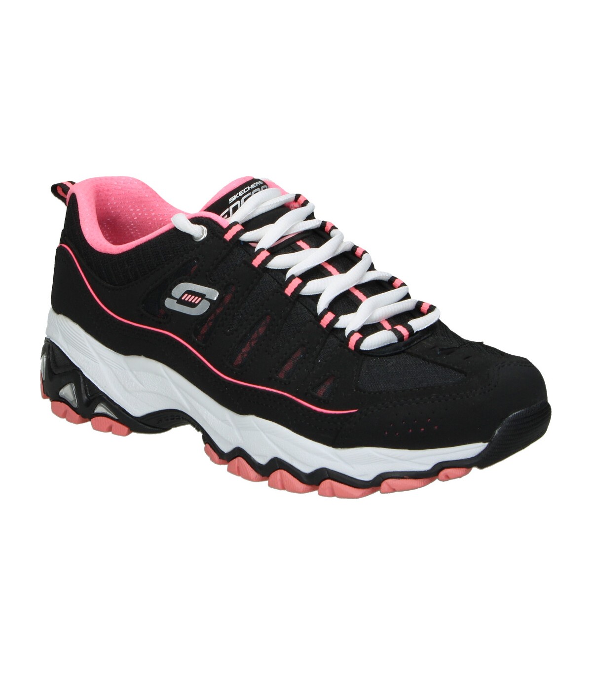 Zapatillas con detalles rosas para mujer Skechers. Envío 24-72h.
